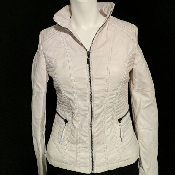 Olivia Miller Jackets & Blazers - NWOT Olivia Miller cream faux leather jacket